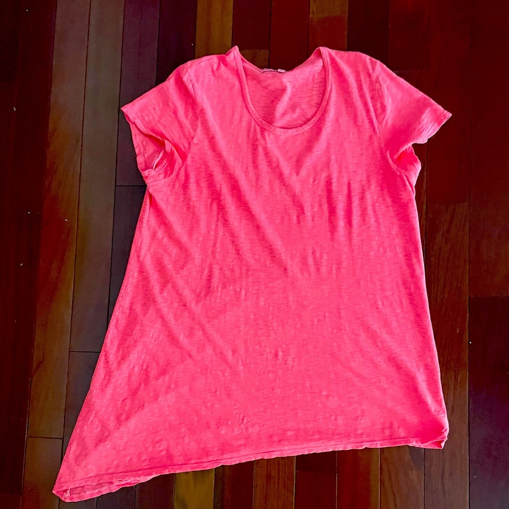Fresh Produce Asymmetrical Hem Short Sleeved Tunic Top, 2X